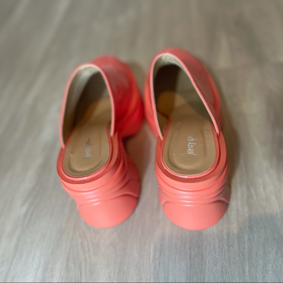 SOLD Nasty Gal bright salmon platform clogs - Picture 6 of 15